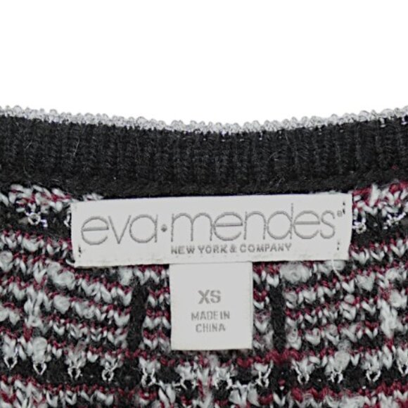 Eva Mendes Black Red Tweed Knit Mini Shift Dress Mod Academia Preppy XS Metallic - Picture 7 of 8